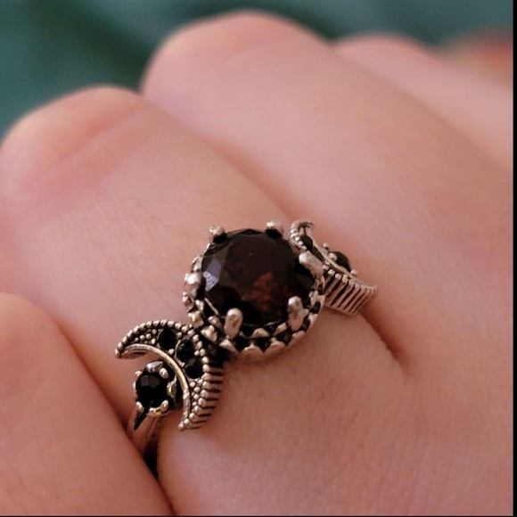 New Red Ruby Sterling Silver Eternity Goddess Moon Phase  Wiccan Ring - Picture 4 of 12